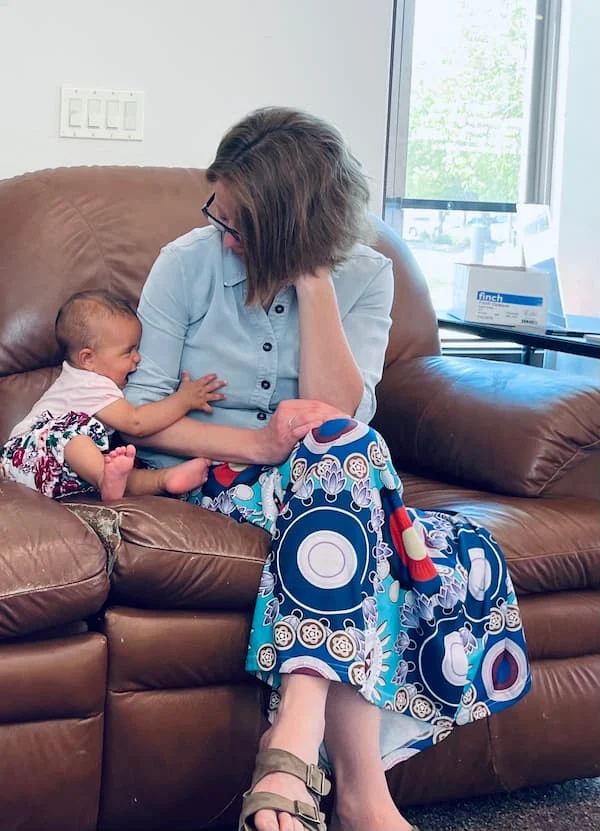 Mom and baby living at City of Refuge